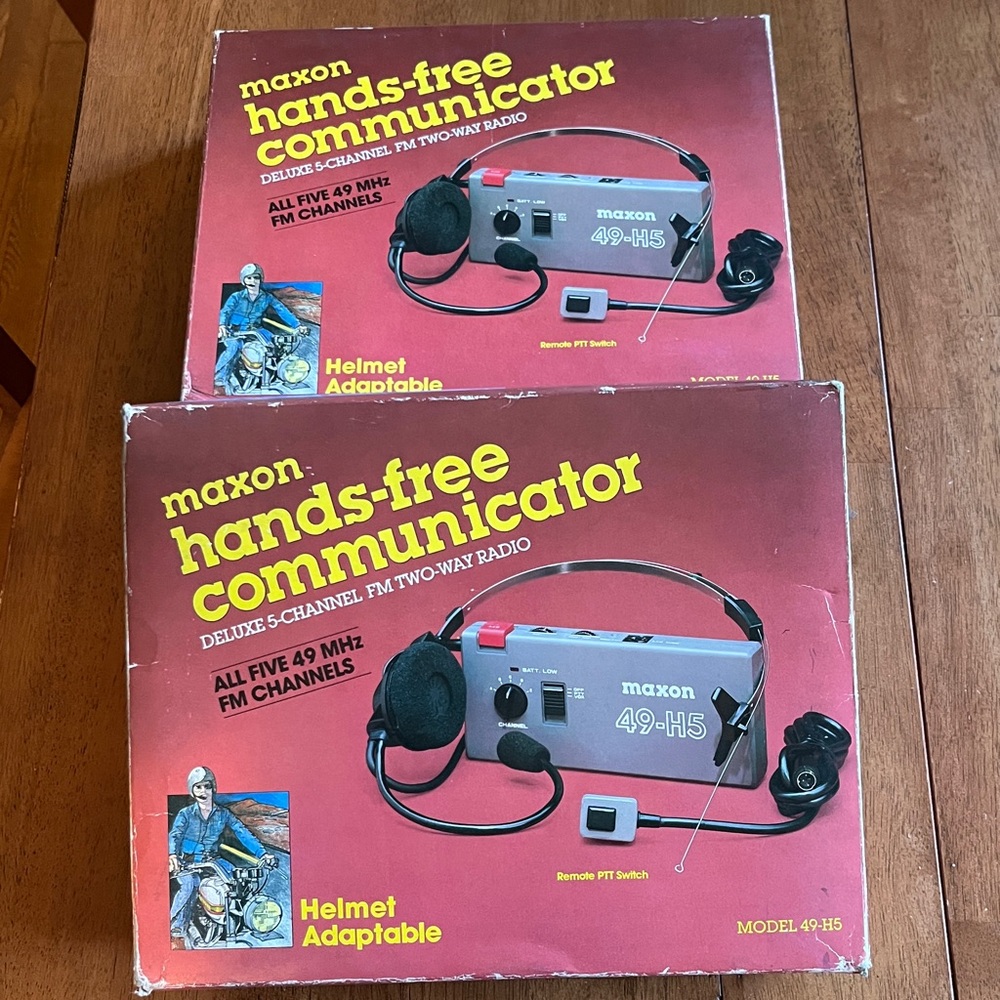 Vintage 80s Maxon Hands-Free Communicator Set of Two